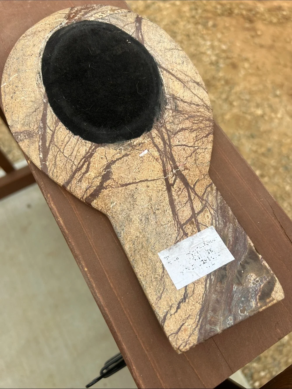 Hand Crafted Rainforest Marble Stone Spoon Rest